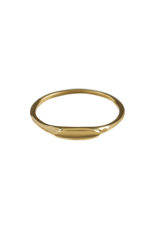 Brass tiny signet ring, size 46