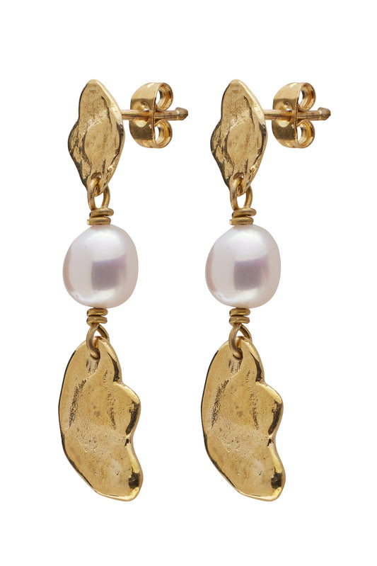 Organic pearl earring g-p