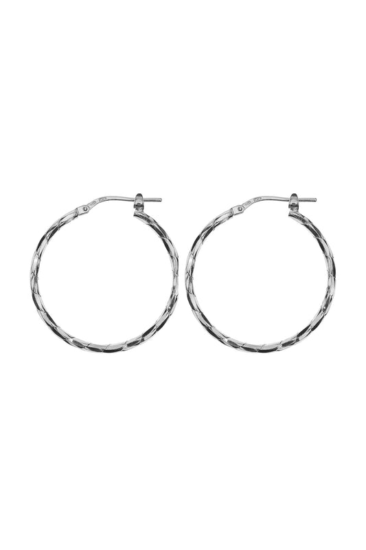 Silver shimmering hoop