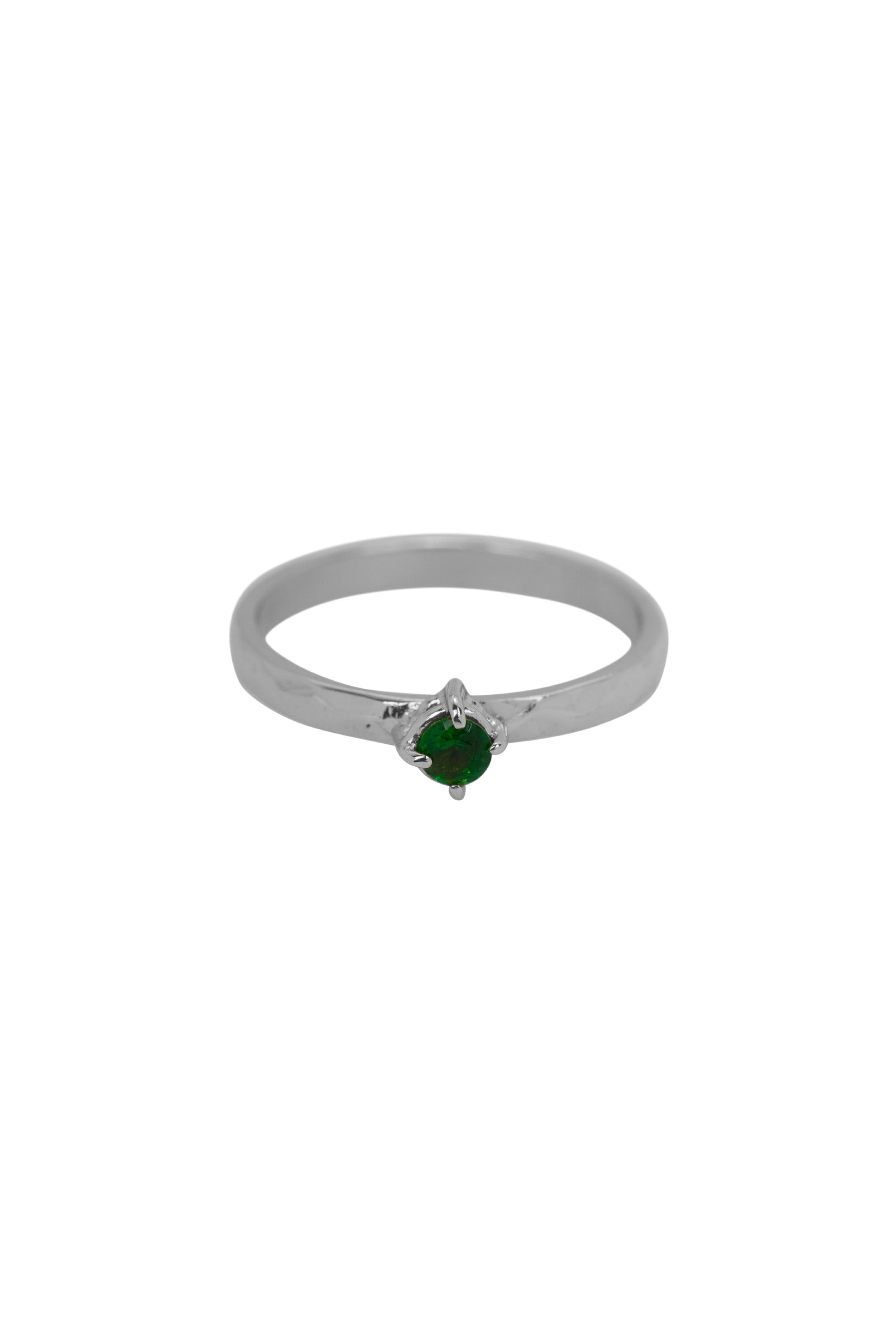 Xzota/ Ringen - Green zircon - Silver