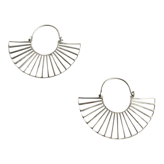 Xzota | Oorbellen | Fan round | Zilver
