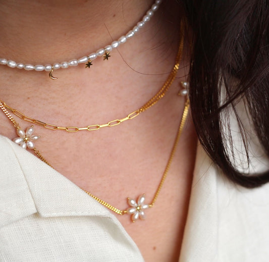 Kettingen - Tiny daisy - Gold plated
