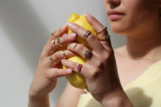 Ringen - Infinity flower - Brass