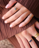 Brass rectangle ring