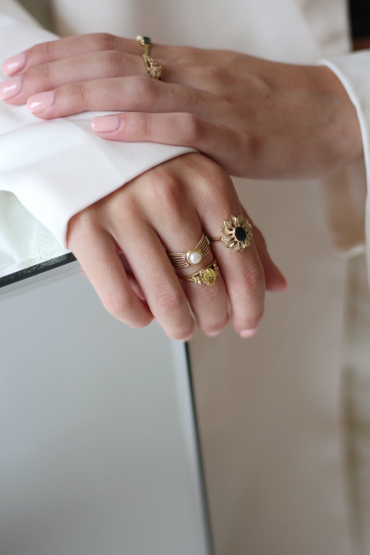 Ringen - Antique flower - Brass