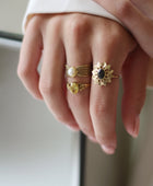 Ringen - Antique flower - Brass