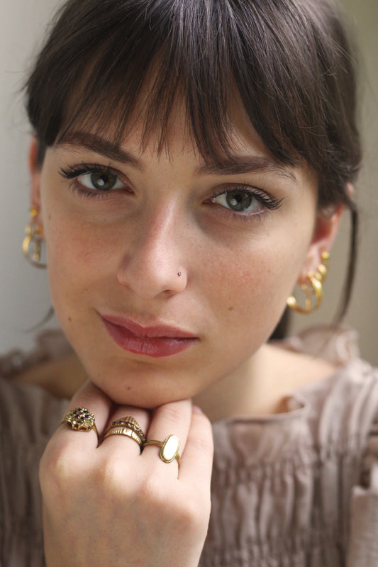 Xzota | Ringen | Stripe square | Brass