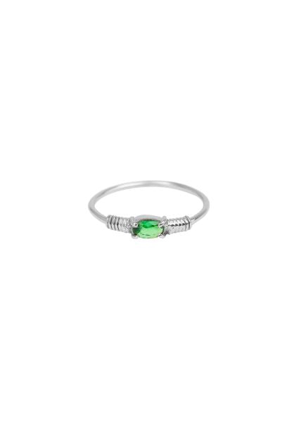 Xzota - Ringen - Green wire - Zilver
