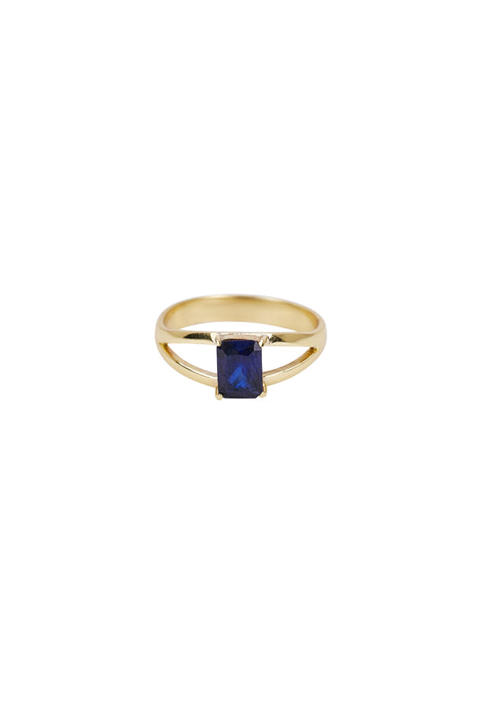 Xzota - Ringen - Big blue rectangle - Brass