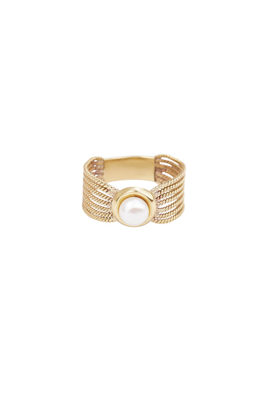 Xzota - Ringen - Vintage pearl - Brass