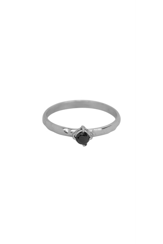 Ringen - Black zirkonia - Silver