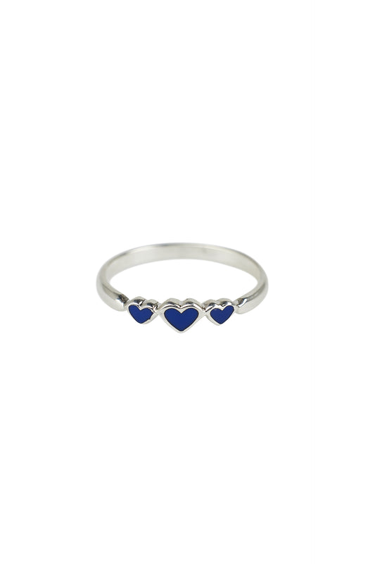 Xzota - Ringen - Resin tiny hearts - Silver
