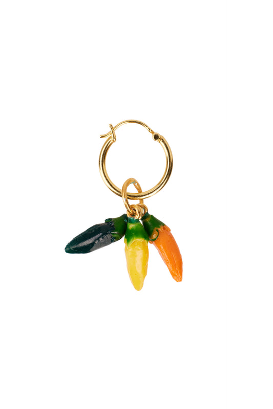 Xzota/ Pendants - Chili resin - Gold plated