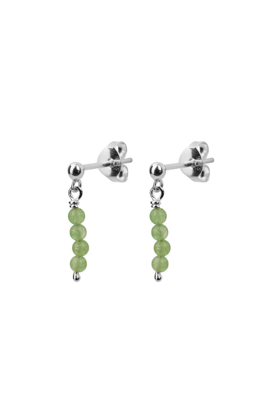 Xzota/ Oorbellen - Green Aventurine - Silver