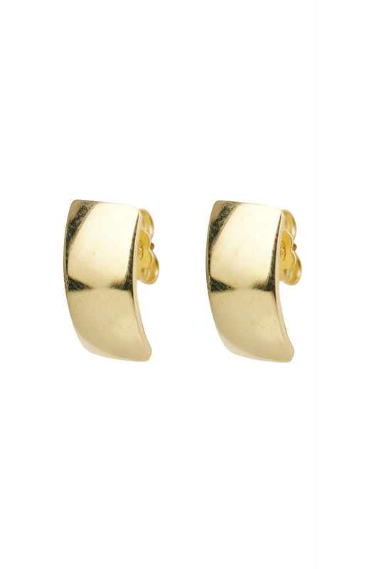 Oorbellen - Rectangle stud small - Gold Plated