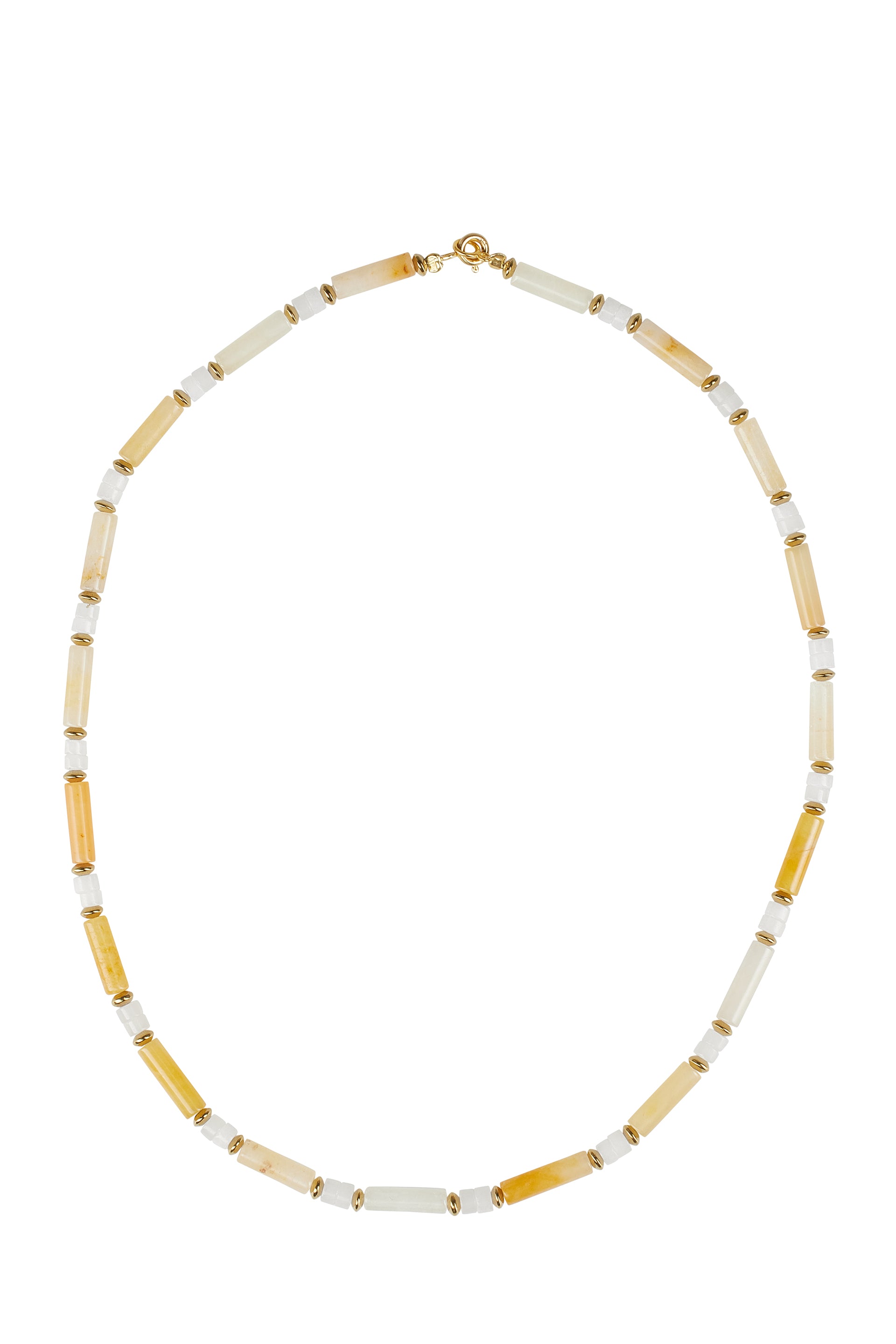 Necklace yellow jade g-p