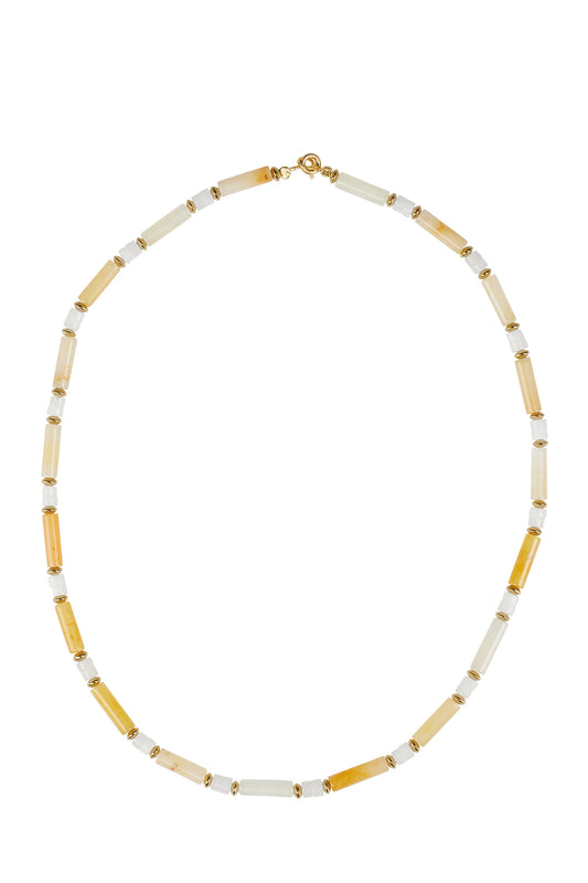 Necklace yellow jade g-p