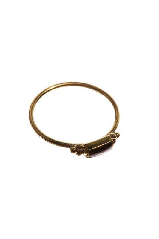 Xzota | Ringen | Onyx rectangle dot | Brass