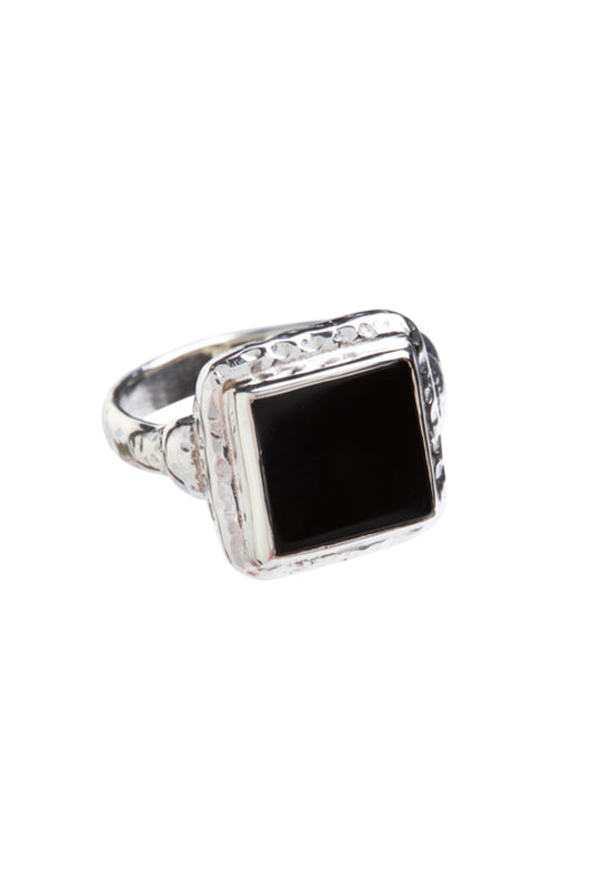 Xzota | Ringen | Signet big onyx | Zilver