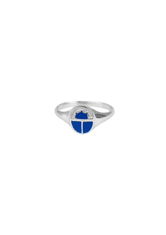 Xzota - Ringen -  Dark blue bug - Silver