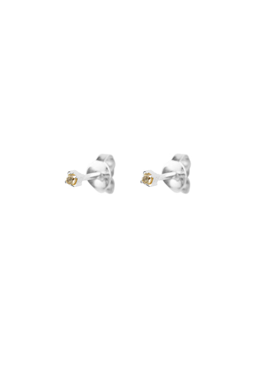 Xzota - Oorbellen - Citrine stud - Silver