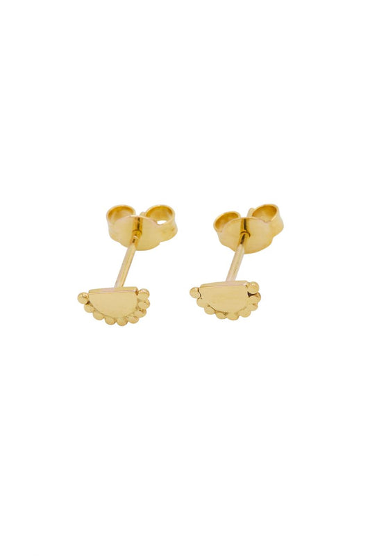 Xzota | Oorbellen | Half round | 14K goud