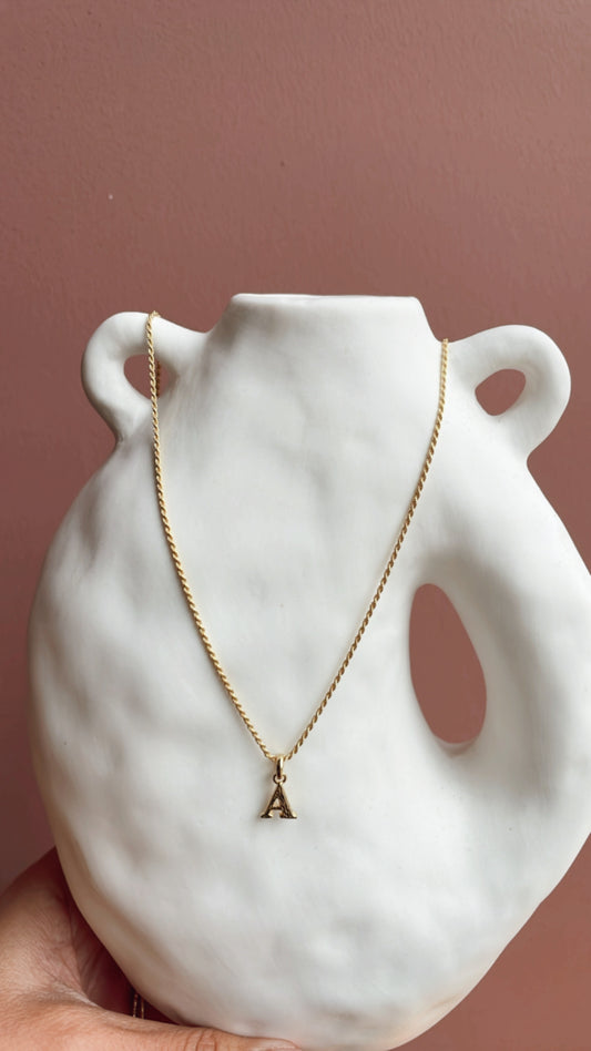 Pendants - Bamboo letter A - Silver
