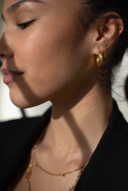 Xzota | Oorbellen | Spiral hoop | Gold Plated