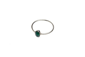 Xzota | Ringen | Jade green oval | Zilver