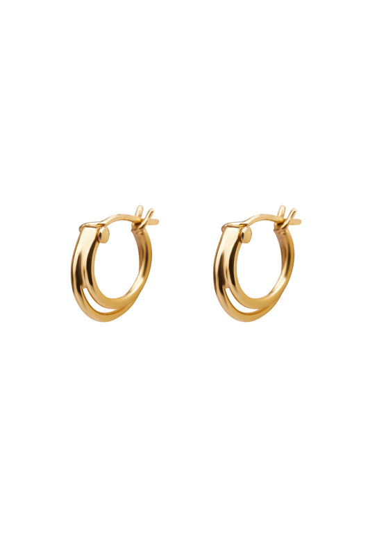 Xzota - Oorbellen - Tiny double - goud