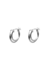 Xzota - Oorbellen - Tiny double - Zilver