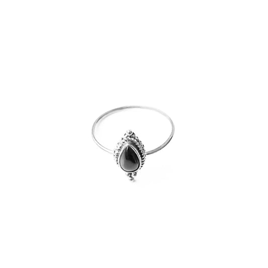 Xzota | Ringen | Onyx pearshape | Zilver