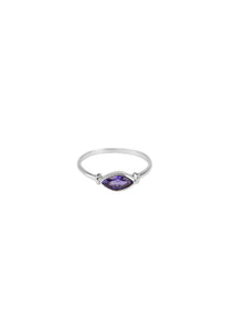 Xzota - Ringen - Purple eyeshape - Silver