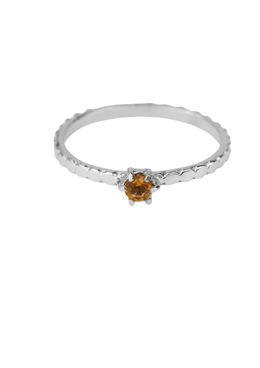 Xzota - Ringen - Citrine round - Zilver