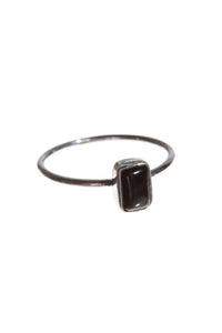 Xzota | Ringen | Onyx rectangle | Zilver