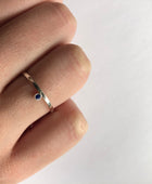 Xzota | Ringen | Small blue stone, 2 mm | Zilver