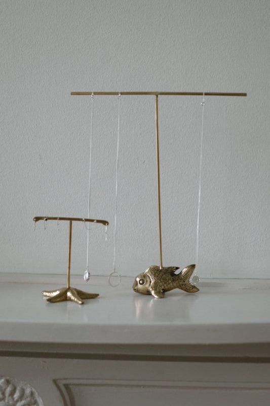 Home accessoires – Großer Messing Schmuckständer “Fish” 