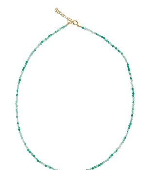 Necklace green onyx with g-p lock