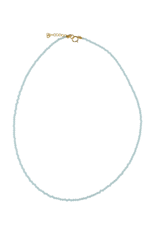 Necklace calcedony with g-p lock
