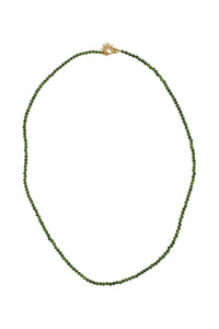 Necklace serpentine jade with g-p lock