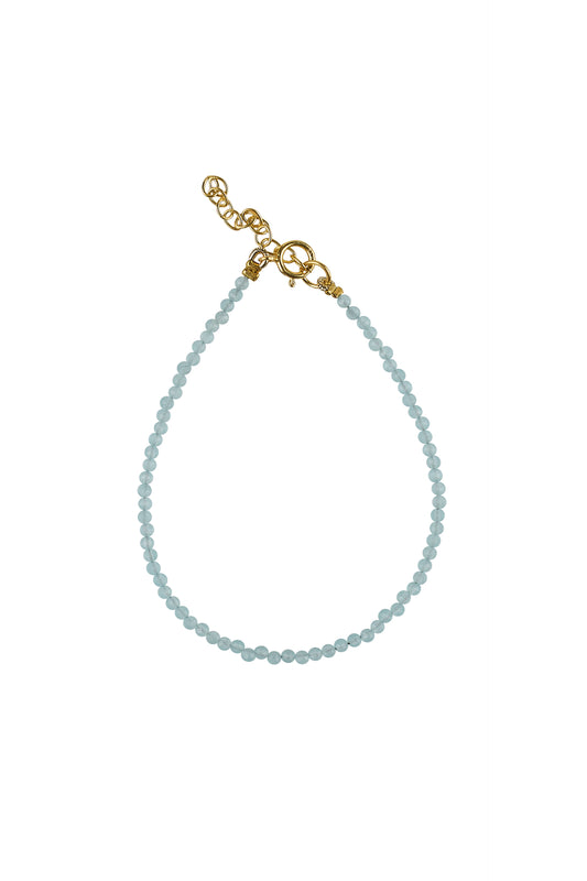 Bracelet chalcedony stone with g-p lock