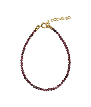 Bracelet garnet wit g-p lock