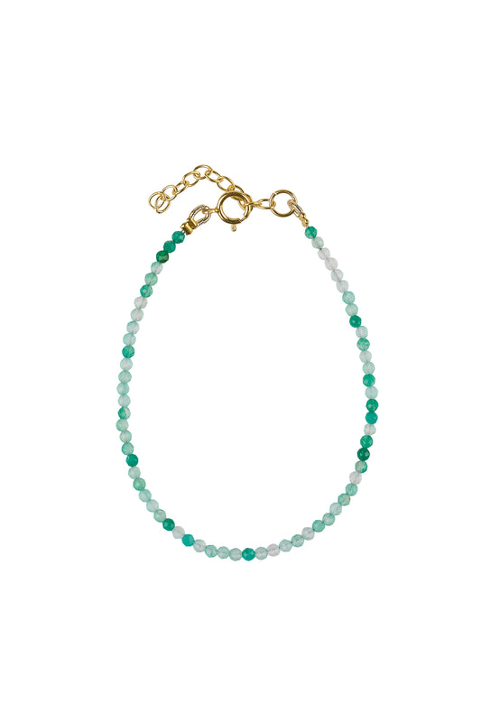 Bracelet green onyx with g-p lock