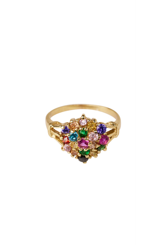 Xzota/ Ringen - Infinity flower - Brass