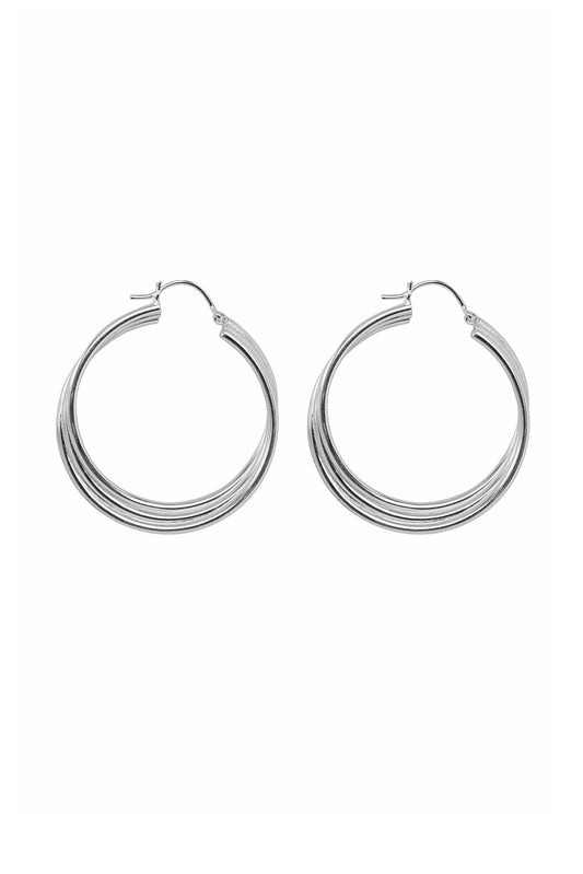 Xzota | Oorbellen | Spiral hoop big | Zilver