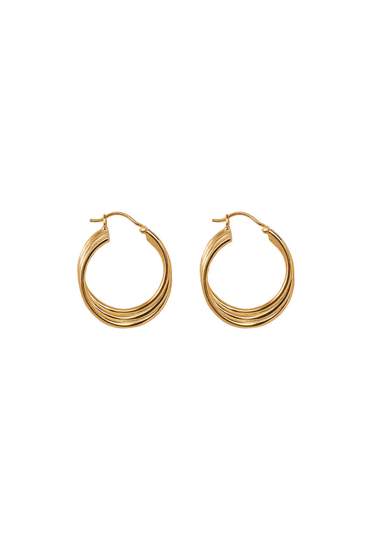 Xzota | Oorbellen | Spiral hoop | Gold Plated