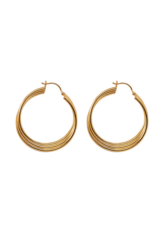Xzota | Oorbellen | Spiral hoop big | Gold Plated