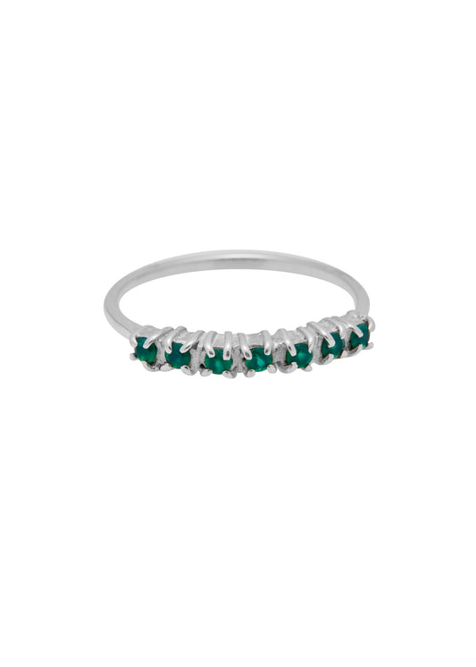Xzota | Ringen | Vintage multi green zircon | Zilver