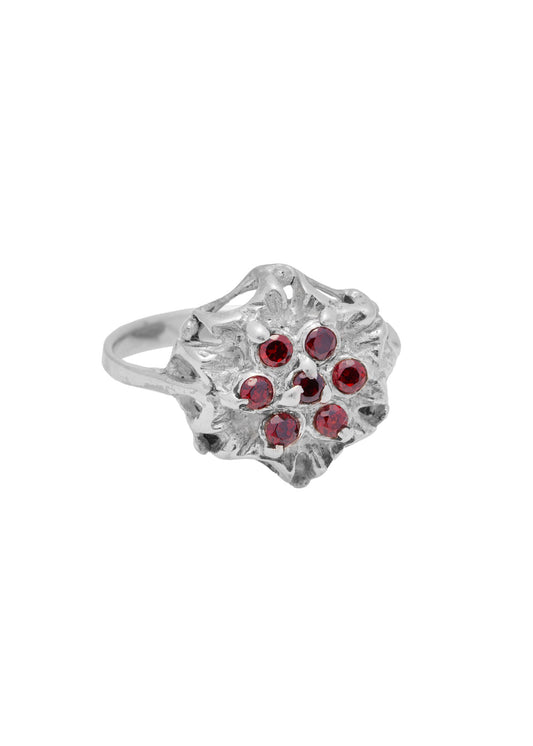 Xzota | Ringen | Vintage flower | Zilver