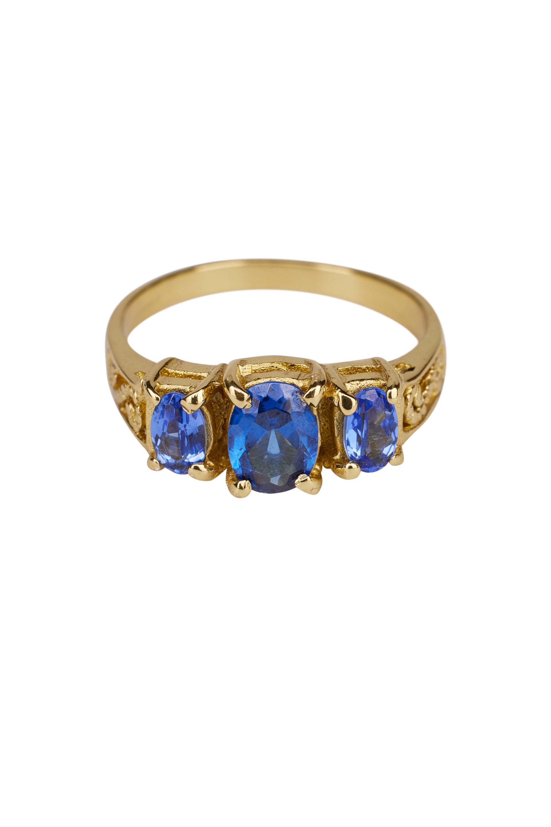 Xzota - Ringen - Vintage blue stone - Brass